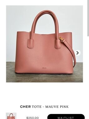 Angela Roi Dusty Rose Pebbled Tote